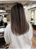 バレイヤージュハイライトグラデーションカラー白髪ぼかし