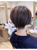 【sorriso hair桜山】大人可愛い前下がり耳かけショートボブ