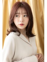 カバーヘア ブリス 上尾西口店(COVER HAIR bliss) ミルクティーピンク横顔美人外ハネボブウルフZ上尾20代30代40代