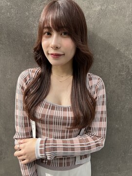 ロンド ストラーダ 心斎橋(Lond strada) 韓国前髪顔周りロング×デザインカラー[心斎橋/髪質改善]