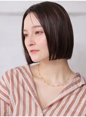 大人可愛い小顔美髪ツヤ髪ヘルシースタイルヘイリーボブA1
