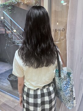 ジェノ(JENO by apish) ミディアムのなみまきパーマ！グレージュカラー