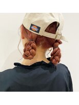 ヘーゼル 博多(HAZEL.)&nbsp;オレンジブラウンカラー/博多/暖色カラー/福岡美容室