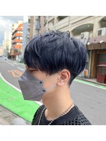 ルーム(Room)&nbsp;ブルーブラック/刈り上げマッシュ/ブルーカラー/メンズマッシュ