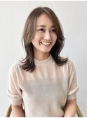hito/ くびレイヤーエモージュ小顔カットシースルー大人ガーリー