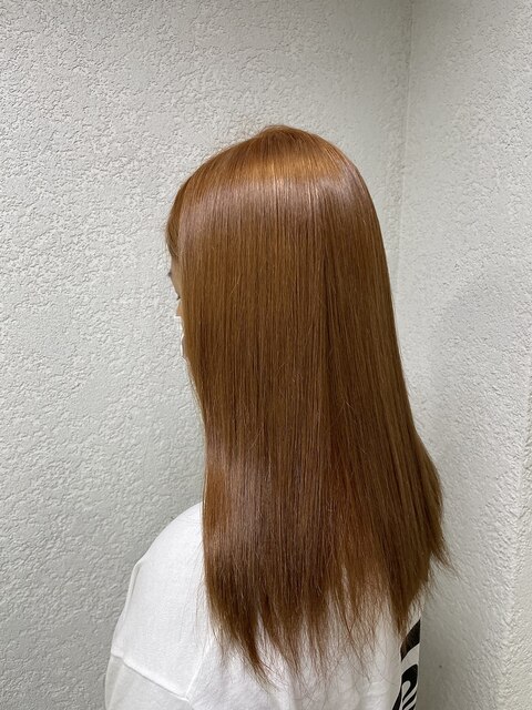 エアリー美髪ケアブリーチオレンジベージュカラー練馬所沢韓国