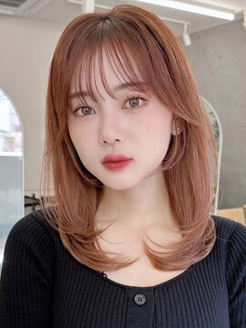 ロシェ 横浜店(loche) デザインカラーレイヤーカット×ブリーチなしダブルカラー×横浜