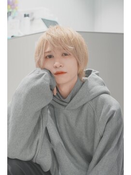 ポプルス(popls) ホワイトブロンド/ミルクティーベージュ/メンズウルフ/マッシュ