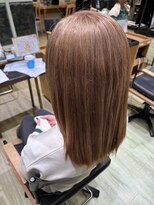 ジップ 緑店(zip)&nbsp;ミルクティーベージュカラー×40代柔らかミディアム