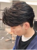 奈良men'sフェザーショート　フェザーパーマ