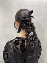 シャルムバイケンジ(Charm.by KENJE)&nbsp;【ダブルポニーテール】/結婚式/二次会/同窓会/銀座/ヘアセット