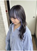アイスブルーインナーカラーケアブリーチダブルカラー横浜横浜駅