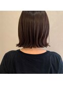 【&ONE 自由が丘】切りっぱなしボブ×ラベンダーカラー