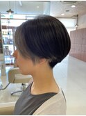 フェイスフレーミングインナーカラーグレー/レディースショート
