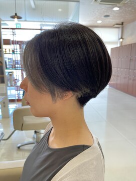サロン 名和店(SALON) フェイスフレーミングインナーカラーグレー/レディースショート