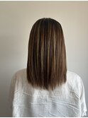 ハイライト　髪質改善ストレート