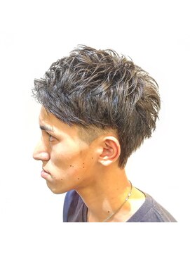 スウェル 稲毛店(Swell) サーフカール/フェザーパーマ/ブルーブラック/稲毛駅/眉毛