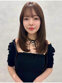 イメチェン/似合わせカット/フルバング／レッドブラウン/中野