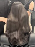 ロングヘアー ストレート 艶髪 縮毛矯正 髪質改善  赤坂見附 