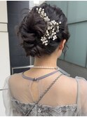 〈Tierra毛利仁美〉お呼ばれ柔らかなシニオンヘア