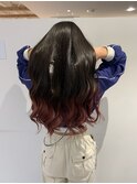 裾カラー，レッド，ツヤカラー【草加】
