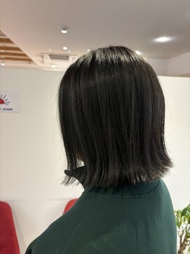 アズールサン 草加西口店(azule-sun) アンブレラカラー,モスグリーン,インナーデザインカラー【草加】