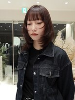 マイル 渋谷(mile)&nbsp;ミディアムウルフ/ボルドーカラー/レイヤー