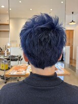 オートル 綱島店(AUTRE by FUGA hair)&nbsp;ワンブリーチでだす濃いめブルー。メンズにもオススメ。
