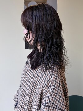 ヒントステーション(HINTSTATION) 〈浅草 半個室〉ミディアムレイヤーパーマ/くすみベージュ