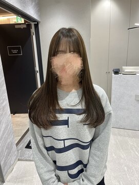 ルクス(Luxs) 【大人うる艶髪】レイヤーカット×オリーブベージュ