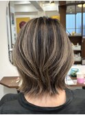 ROUIS 津田沼 ショート　バレイヤージュ　ハイライト