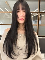 ソア 渋谷(soar) ロングレイヤー髪質改善ストレート暗髪アッシュグレー