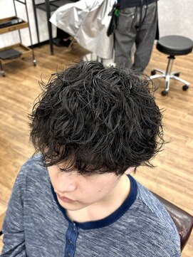 メルシー トータル ブランディング サロン(merci TOTAL BRANDING SALON) 緩めシャドウパーマツーブロックマッシュ