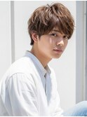 立体感ブラウンカラー×アクティブ束感ショート