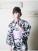 浴衣サイドアップ風アレンジ