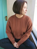 バース(BIRTH)&nbsp;天神【BIRTH】スモーキーグレージュ×内巻きワンカールボブ　4