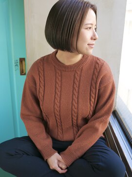 バース(BIRTH) 天神【BIRTH】スモーキーグレージュ×内巻きワンカールボブ　4