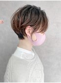 首が細く見えるショート