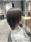 【カット＋カラー】ウルフレイヤー×グレージュ/新出