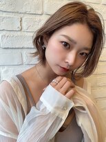インナーグレージュ/マチルダボブ/前髪/ピンクベージュ/錦糸町