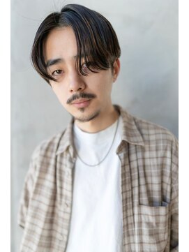 ハバナ 渋谷(HAVANA) アッシュブラック/センターパート/刈り上げ/ツーブロック