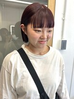 ニカ(NICA)&nbsp;【NICA】暖色カラーレッドブラウンレッドカラーボブ＊緒方