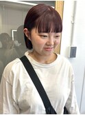 【NICA】暖色カラーレッドブラウンレッドカラーボブ*緒方