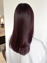 ヘアーアイストゥーレ(HAIR ICI TRE)&nbsp;髪質改善カラー ピンクカラー 暖色 ワインレッド担当渡辺聖