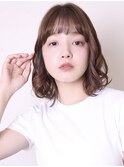 似合わせカット小顔前髪ソフトカールミディアムレイヤー1102