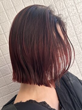 エイチ(H eitf) H【eitf】原宿.表参道/レイヤーボブ/ワインレッド/暖色カラー