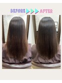 顔周りレイヤー×グレージュカラー