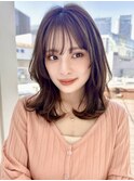 鎖骨ミディくびれヘアレイヤーカットショコラブラウンKA-6