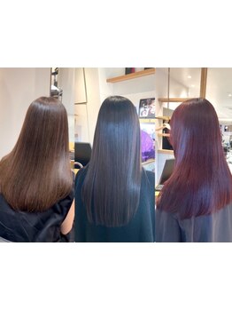 【栄/大須】縮毛矯正、髪質改善でしなやかなストレートに♪髪質改善カラーと合わせて白髪染め世代にも◎
