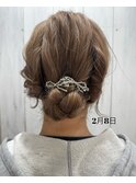 簡単ヘアアレンジ　三つ編みお団子ヘア　2月8日UP